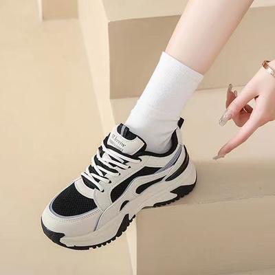 Dad Shoes Women's Spring New Thick Bottom All-Match Travel Casual Breathable Mesh Surface Increased Running Sneaker Women