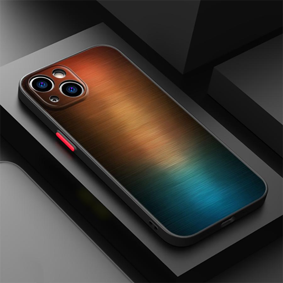 Brushed Metal Texture Steel Print Case for iPhone 15 Plus 17 Air XS 17 16 Pro Max 12 14 16e 11 13 Mini Back Phone Cover