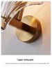 Nordic Style Luxury Crystal Glass Bedside Wall Lamp for Bedroom & Entrance