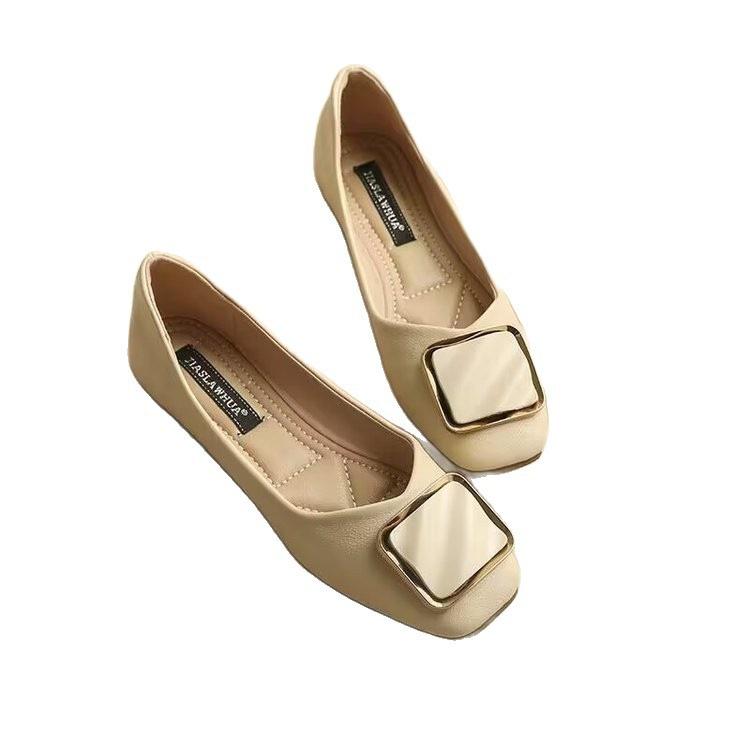 Comfortable single shoes, new autumn gentle evening breeze soft-soled flat shoes, shallow mouth Doudou shoes