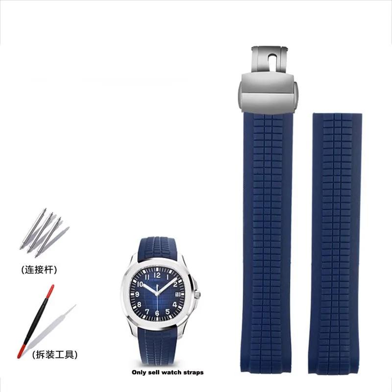 Weiches und elastisches Silikon-Gummi-Uhrenarmband für Patek Philippe 5167R Grenade Aquanaut Serie 21MM Uhrenarmband