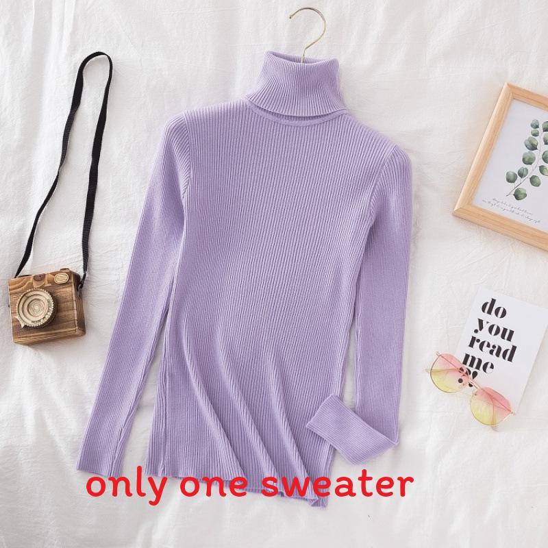 Elegant Knit Sweater For Women With High Neck Slim Fit Long Sleeve Casual Wear