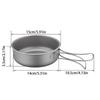 Backpacking Pan Non Stick Skillet With Foldable Handle Backpacking Pan Camp Cookware Pot For Outdoor Hiking Hunting Travel Road