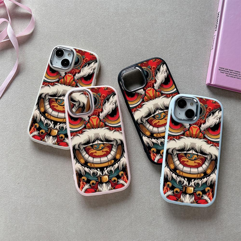 

N35 Год Дракона Фестиваль Весны Мягкая задняя крышка для iPhone 15 Pro Samsung A14 Xiaomi Poco F5 Redmi Huawei Покрытие рамки Защитный чехол для камеры