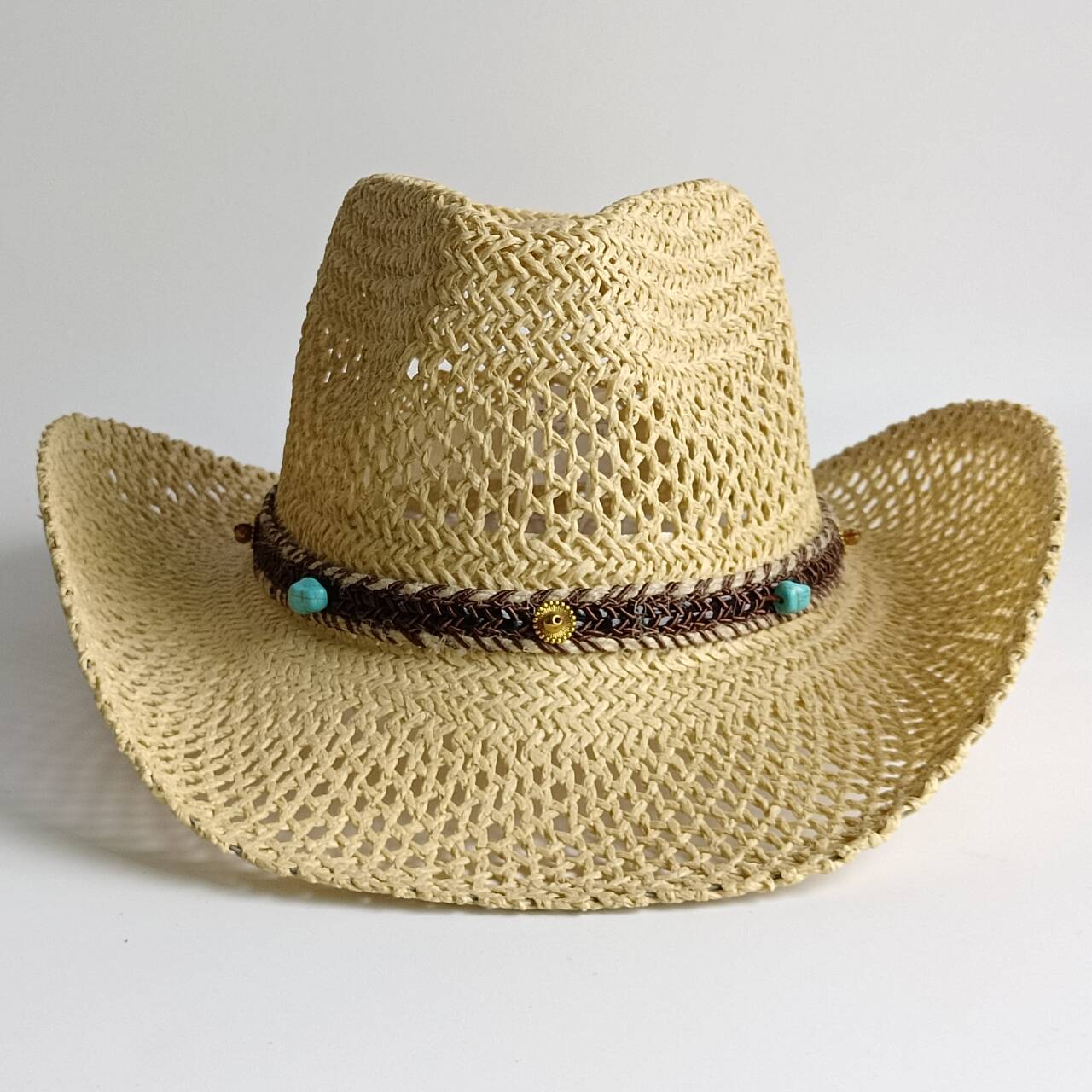 

Cowboy summer Straw Hats Beach Women Men beach accessories Out Western Wide Brim Sun Hat sombrero hombre M55-58cm