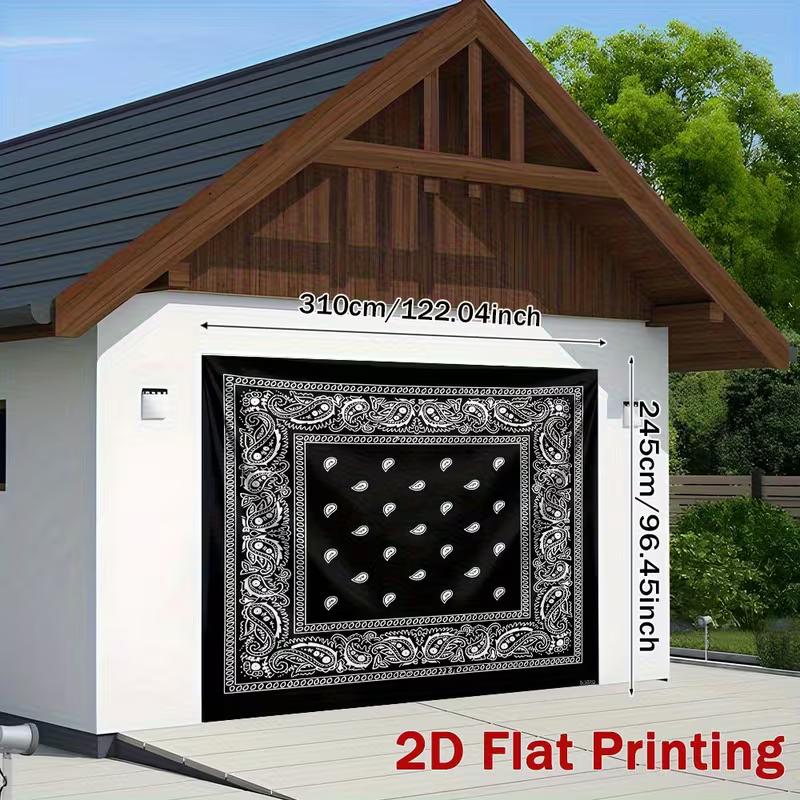 2D Vintage Paisley Bandana Backdrop Banner for Aesthetic Room Decor