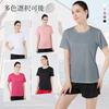 [Rovidorx] T-shirt Ladies Short Sleeve Sports Relaxing Tee Shirt Big Size Gym Wear Sport T-shirt Quick Drying Dry T-shirt Sportswear Running Training