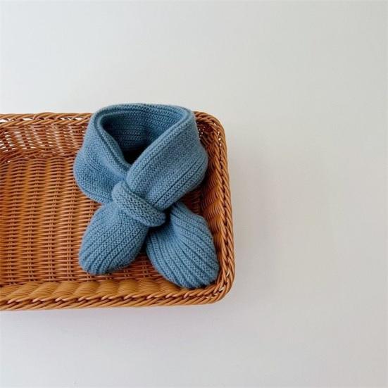 Baby Vinterskjerf Strikket Tykk Elastisk Myk Ensfarge Unisex Varm Kald Bestandig Anti-krympe Nakke Beskyttelse Barn Nakke Wrap