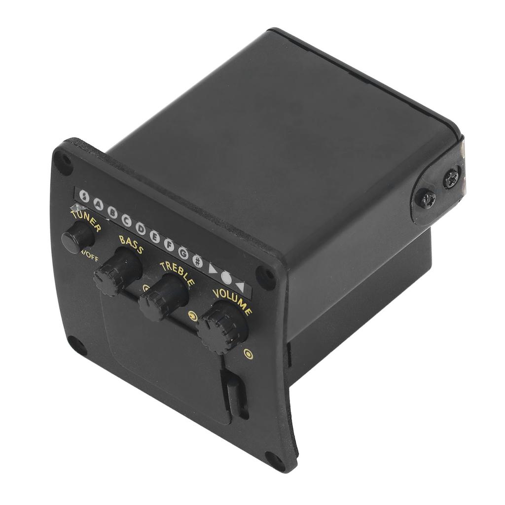 EQ01 Acoustic Guitar Tuner 2 Band EQ Black Guitar Tuner for Practice Stage Studio