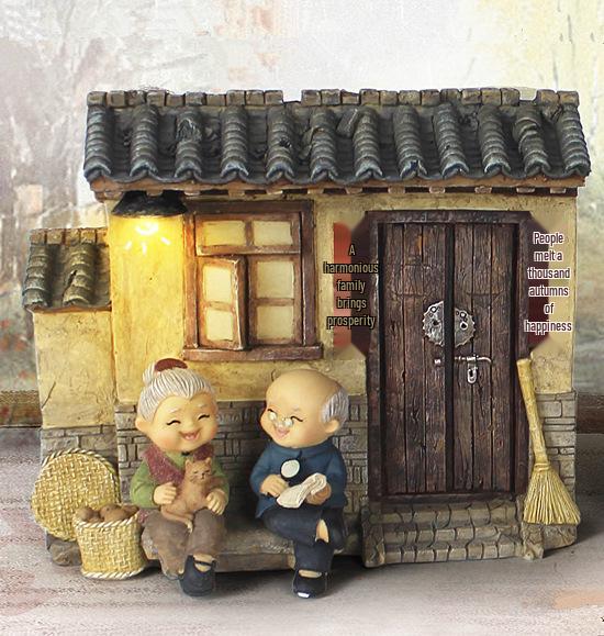 "Decor creativ pentru casă cuplu japonez în vârstă pentru nunți și cadouri - Model 935-1"