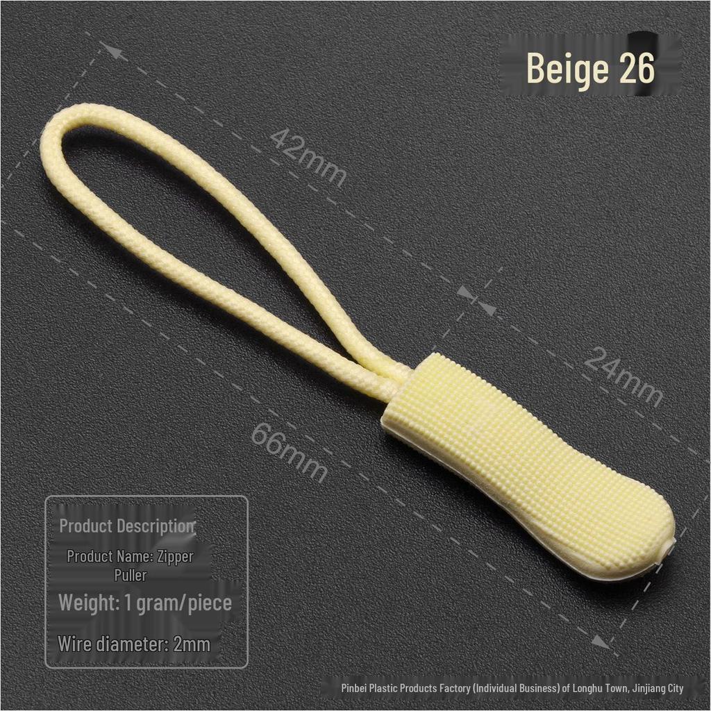 Black Caterpillar Zipper Pull: Popular Luggage Tail Rope Cord