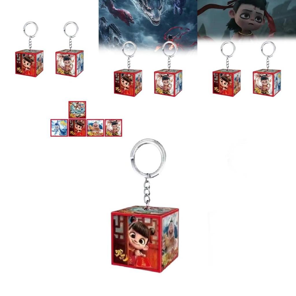 Eye-catching Nezha Keychain With Radiant Colors Perfect For Graduation And Parties