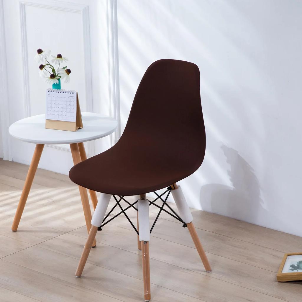 Printed Stretch Shell Chair Cover Spandex Armless Back Chair Covers Washable Slipcover Furniture Protector for Home Office Hotel