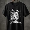 Surreal Horror Anime T Shirt All Seeing Eyes Dark Art Manga Aesthetic Creepy Occult Graphic Unisex Black Tee