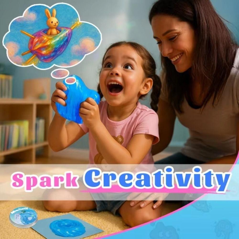 Crystal Clear Liquid Crystal Slime Colorful Crystal Bouncy Slime Toy  Children Gifts