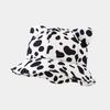 Cat Ears Bucket Hat With Leopard Print And Wide Brim For Street Fashion Summer Wear