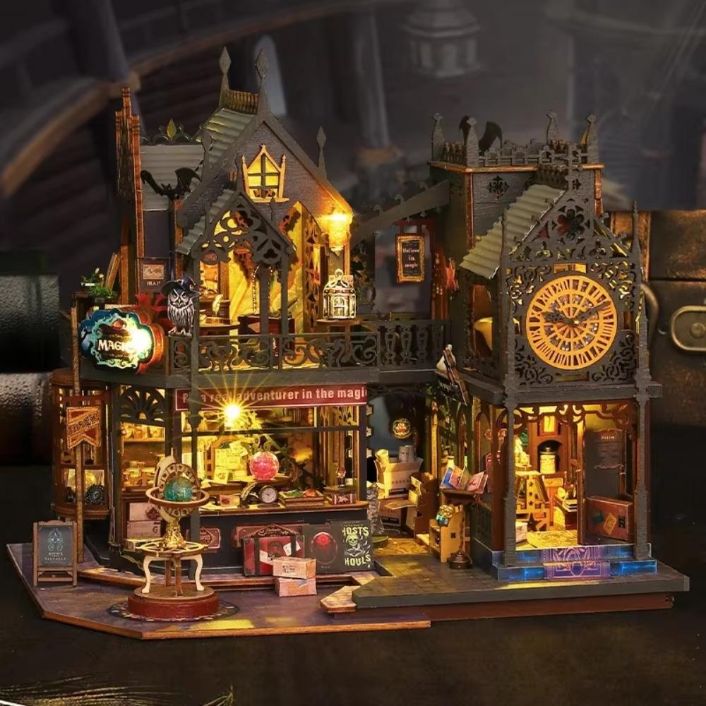 2014 New DIY Big Doll House Wooden Case Miniature Furniture Dollhouse Toys for Birthday Gifts