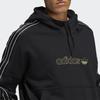 adidas Originals Trefoil Stripe Pullover Hoodie Casual Daily Sweatshirt Men Black H31284