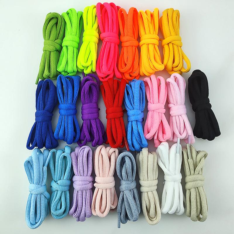 Colorful Semi-Round Shoelaces for Sneakers and Boots - 7mm 