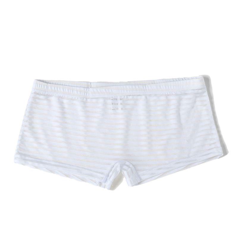 

Мужские полосатые сетчатые боксеры-брифы - Модные и сексуальные Medium белый