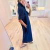 Spring and Summer Fashion Flowing-Effortless Style Denim Dress with Collar and Partially Opened Front Sleeveless Long Dress for Women