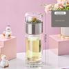 Gianxi Tea Separation Tea Cup Double-Layer Insulated Glass Cup Trendy Household Portable Water Cup Women'S Summer Cup