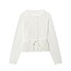 Sweet Women's Embroidered Gauze Blouse with Hollow-Out Waist-Cinching Pleated Bandeau