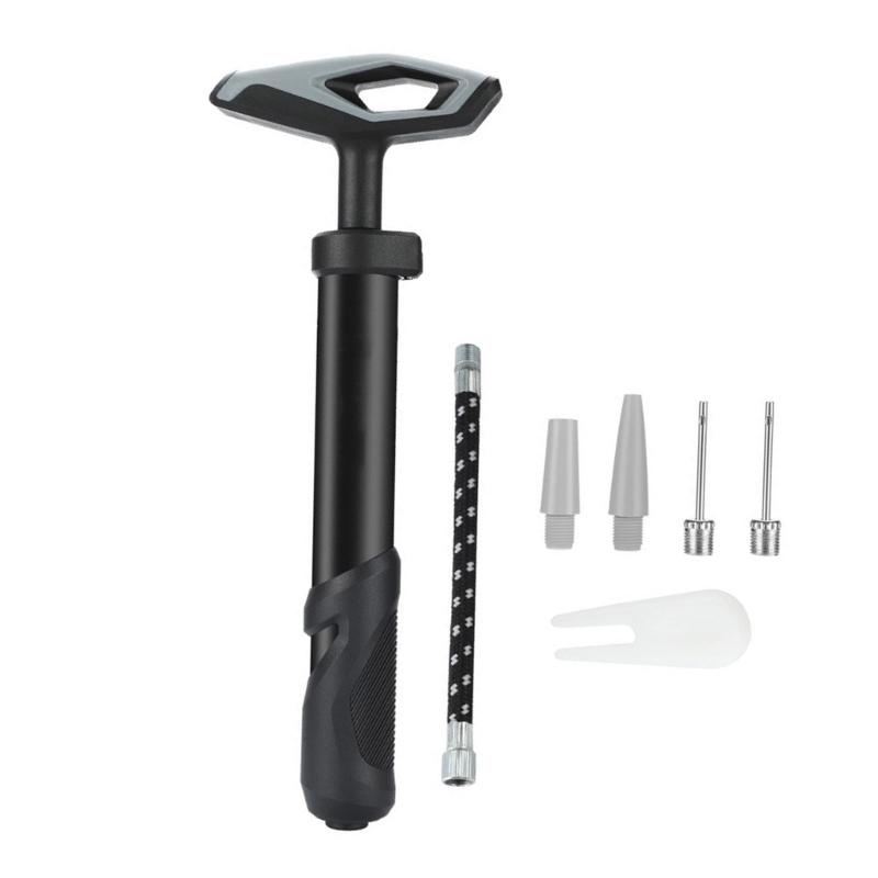 

Manual Ball Pumps Small Sports Ball Inflator with Needle, Nozzle, Hoses Hand Pumps for Volleyballs, Soccer, Basketball чорний