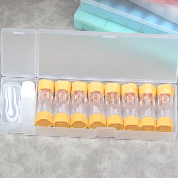 8pairs Contact Lens Box Holder Travel Portable Small Cute Clear Eyewear Bag Container Contact Lenses Soak Storage Case