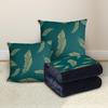 Custom Cartoon Plush Throw Pillow Blanket with Fleece Lining