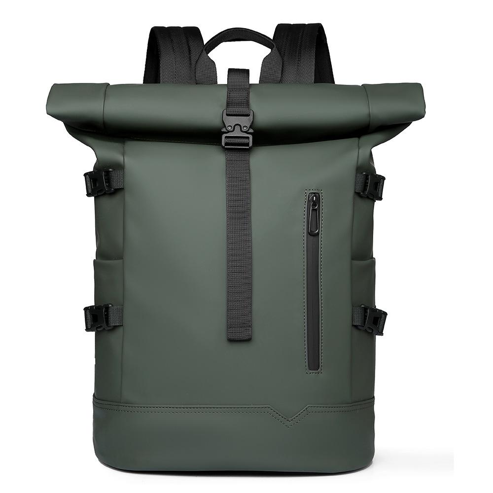 Men's Fashionable Roll-Up Backpack, Large Capacity Travel & Laptop Bag, Schoolbag for College Students