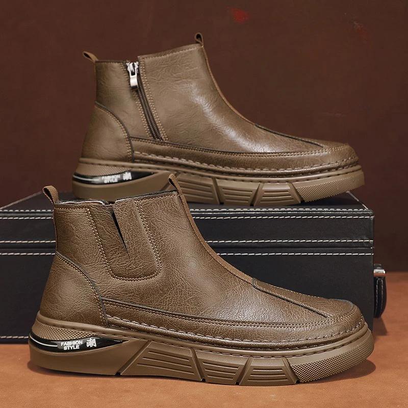 Casual Cotton Shoe Platform Winter Shoes Man Brands Original Deals Luxury Thick Plush Footwear High Quality Snow Boots for Men