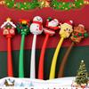 10-50pcs Mixed Cartoon Christmas Pens Soft Silicone Gel Ink Rocking Pens Kids New Year Gifts Stationery 2025 Christmas Decor