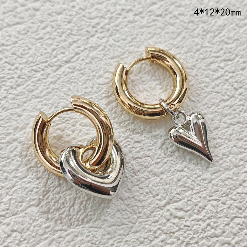 Heart Pendant Ear Buckle Able Irregular Tassel Earrings Sweet Cool Metal Chain Ear Cuff Accessories Gifts