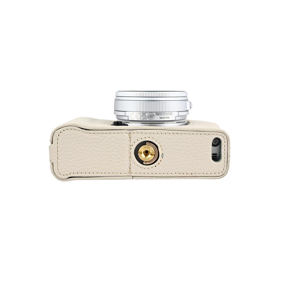 Halbkörperhülle aus echtem Leder für Fujifilm XE5 XT50 X100VI XHalf Fuji X-E5 X-T50 X-Half x100vi Untere Abdeckung mit Batterieöffnung