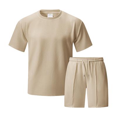 Traje de verano de manga corta para hombre, conjunto deportivo casual de dos piezas