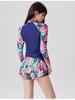 2026 Women's Long Sleeve Split Sun Protection Swimsuit for Hot Springs and Resorts