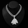 Cross-border Hip Hop Diamond Christmas Tree Pendant for Men