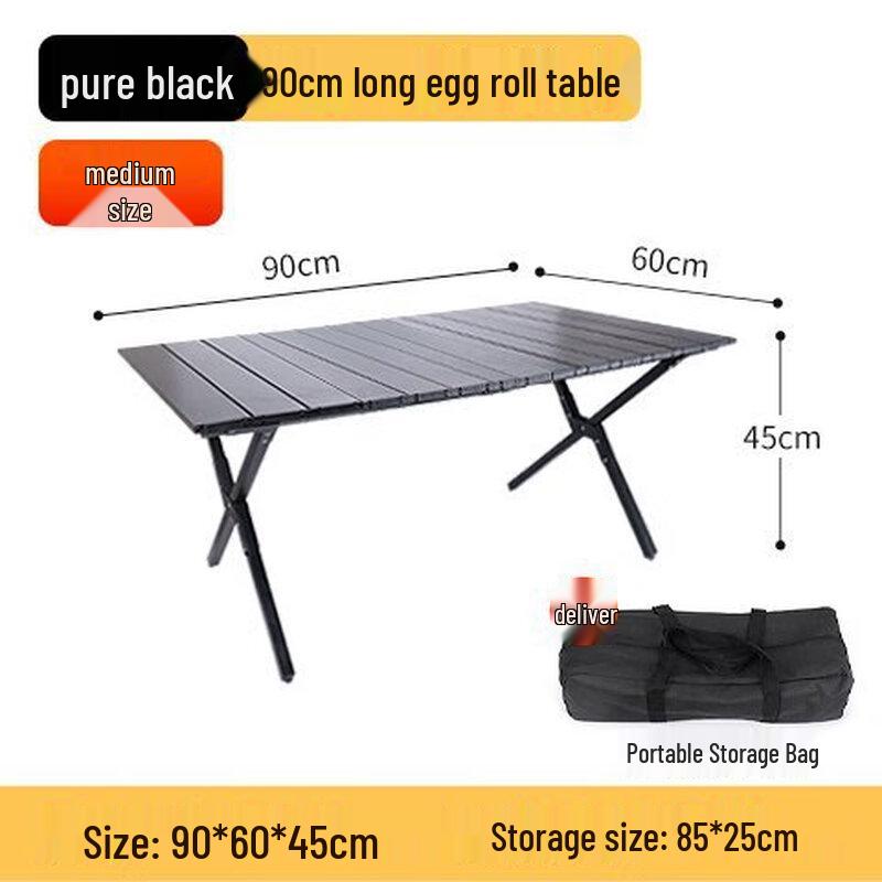 Glacier Age Carbon Steel Roll-up Camping Table & Kermit Chair Set