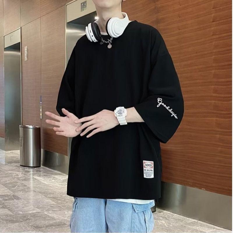 Men's Plus Size Ice Silk Short Sleeve T-Shirt: Summer Trendy Loose Fit