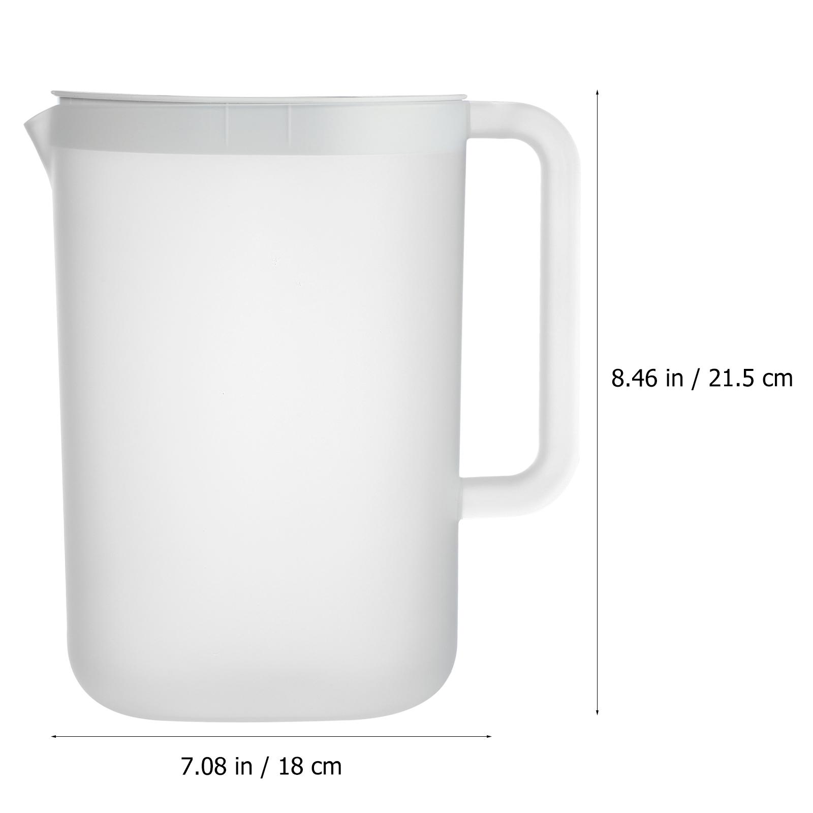 

1pc 2.2L Cold Water Kettle Plastic Heat-Resistant Large Capacity Juice Pot For Picnic Party Outdoor Water Pitcher With Scale белый
