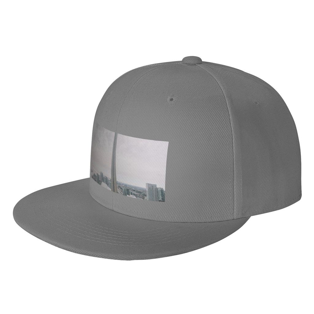 Fashion CN Tower Morning Poster Flat Brim Sun Hat Covering Face Without Makeup Brand Unisex Caps