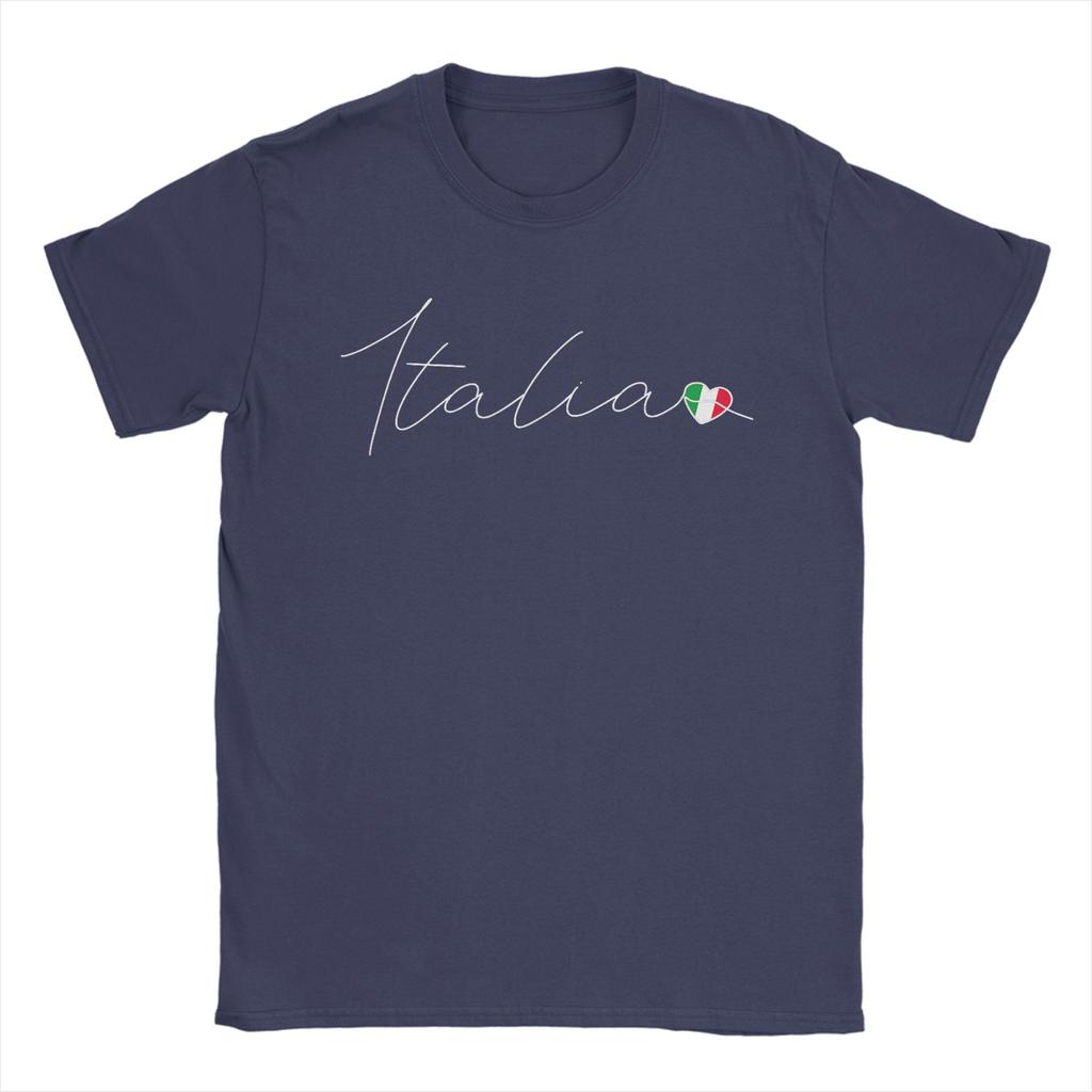 Italia Simple Love Italian Flag Heart on Italy T Shirts for Unisex  100 Cotton TShirts O Neck  Tee Shirt Short Sleeve Clothing