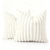 Homaxy Plush Pillow Cover 50x50cm Soft Fluffy Striped Cushion Cover 40x40 Luxury Pillowcase Home Decorative Pillow Case For Sofa