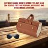 Eyeglasses Organizer Leather Holder Portable Travel Glasses Storage Box Case