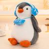 Earphones Penguin Fish Plush Toy Animal Cartoon Doll Can Be Shaped Concave