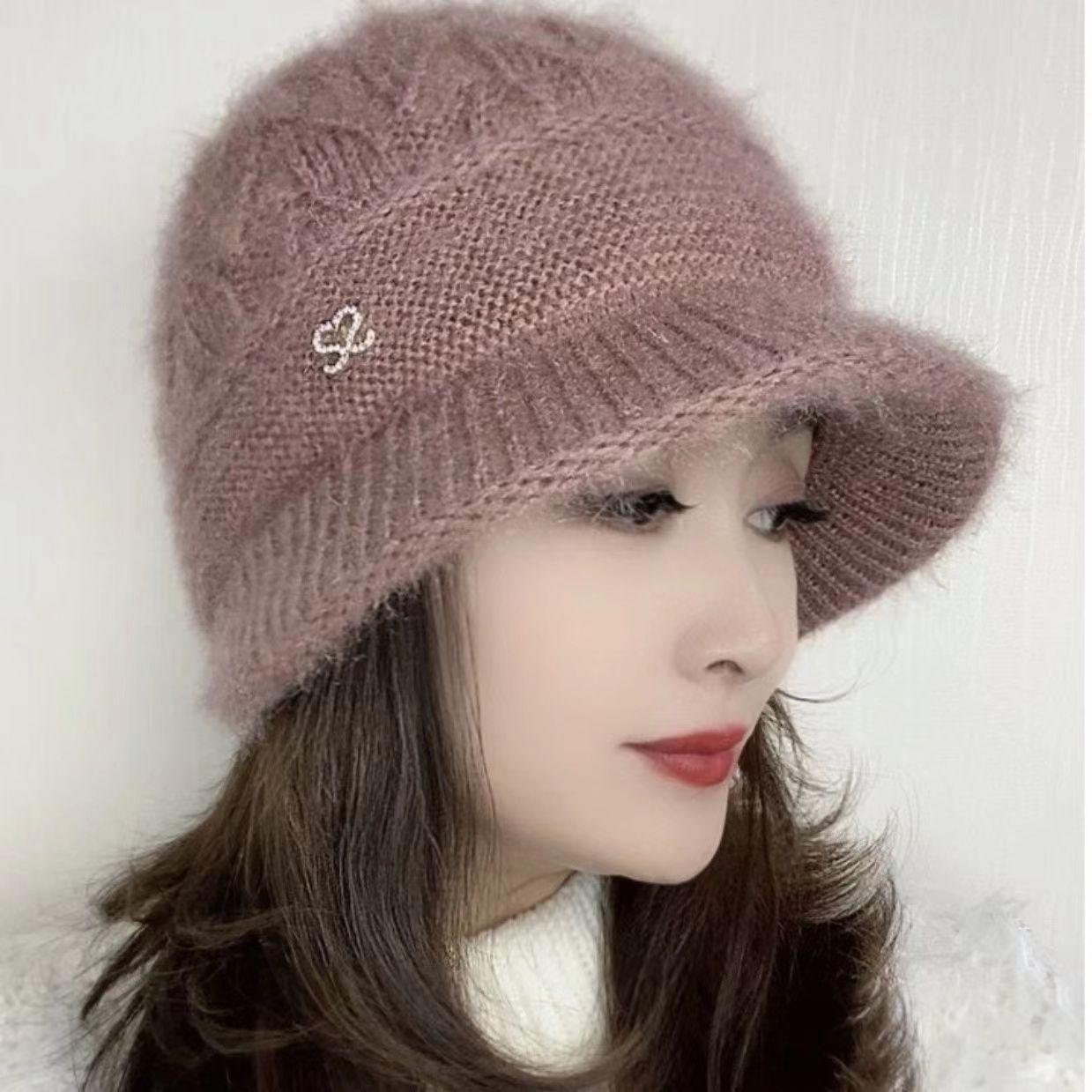 

Женская новая шапка зимняя вязаная с флисовым отворотом в виде белки модная зимняя теплая универсальная шапка