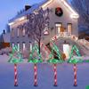 2026LED Christmas Green Tree Stake Lights OutdoorGarden Lawn Lights Durable Holiday Decoration for Pathway PorchSnow Party Decor