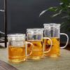 Thickened Heat Resistant Glass Cup Transparent with Cover Filter Flower Tea Cup Office Water Cup Women Tea Water Separation Tea Cup