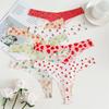 FINETOO SeamlessThongs für Damen, bequeme Dessous, T-Rücken, bedruckte Unterwäsche, sexy G-String, sexy Höschen